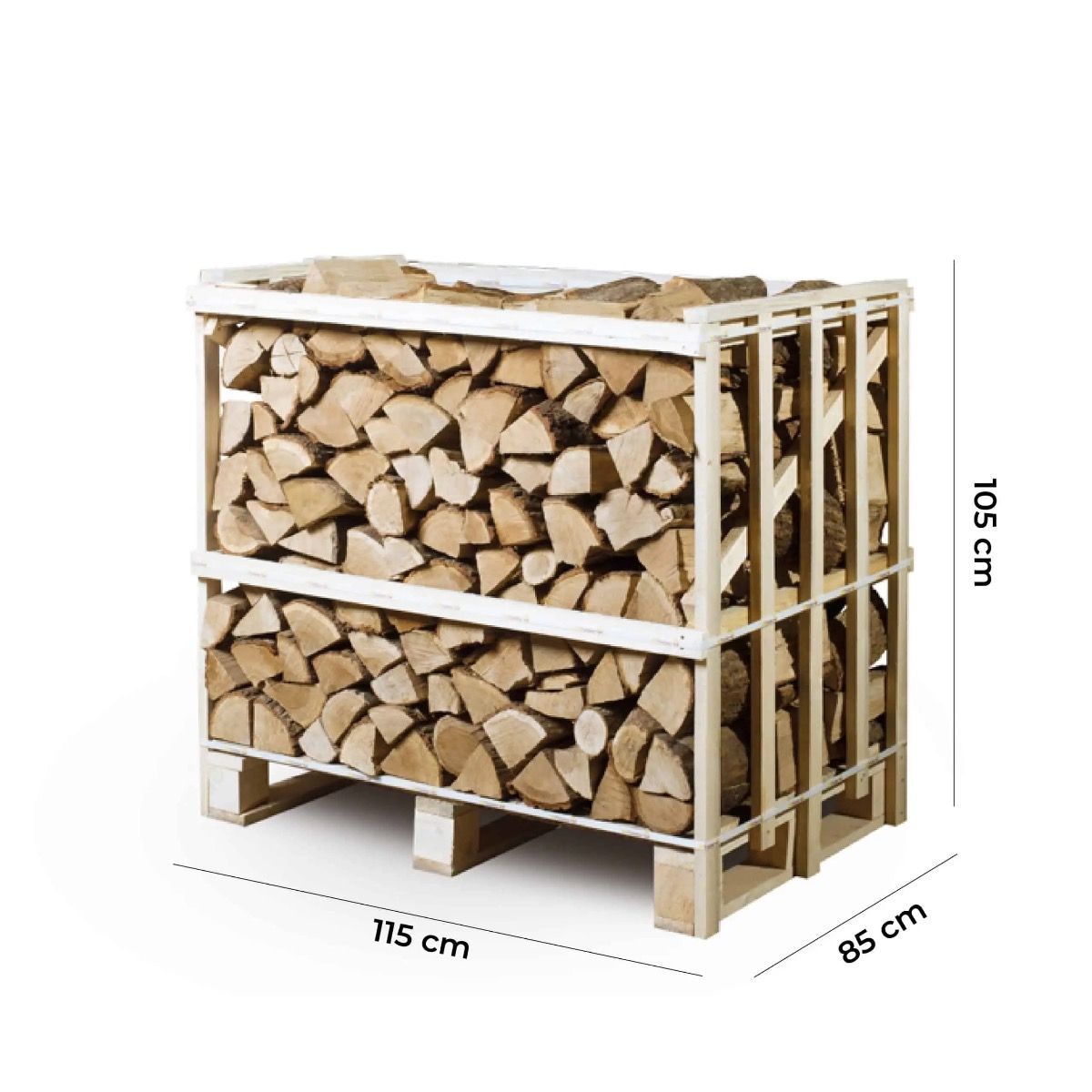 Standard Plus Crate – Kiln Dried Ash Logs Approx 1m³