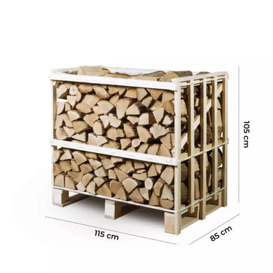 Standard Plus Crate – Kiln Dried Birch Logs (Approx. 1m³)